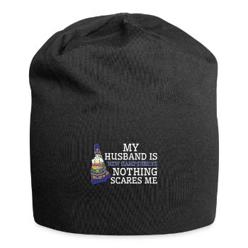 Nothing Scares Me New Hampshirite Husband New - Jersey Beanie - black - Front