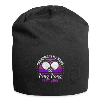 Ping Pong Grandma Retro Sunset Ping Pong Player - Bonnet en jersey - noir - Devant