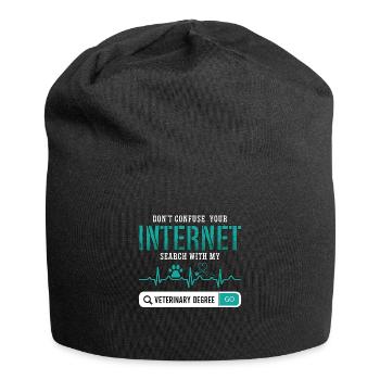 Veterinary Don't Confuse Your Animals Veterinarian - Jersey Beanie - black - Front