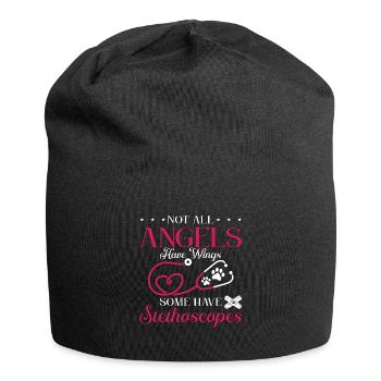 Veterinary Not All Angels Have Pets Veterinarian - Jersey Beanie - black - Front