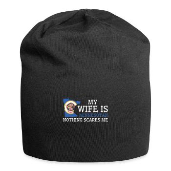 Nichts macht mir Angst Minnesotan Frau Minnesota - Jersey-Beanie - Schwarz - Vorne