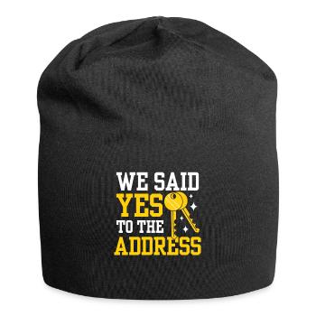 Nous avons dit oui à l’adresse - Bonnet en jersey - noir - Devant