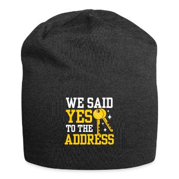 Nous avons dit oui à l’adresse - Bonnet en jersey - charbon - Devant