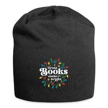 Les bons livres font de vous un brillant bibliothécaire de Noël - Bonnet en jersey - noir - Devant