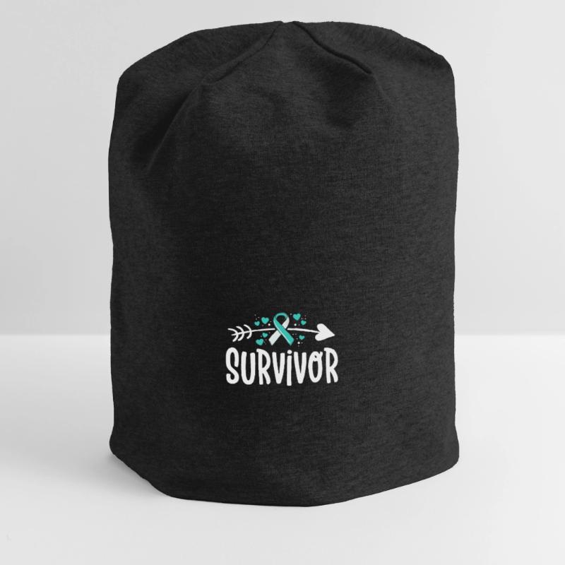 Gebärmutterhalskrebs Überlebende Bewusstsein Mutter Mutter Mutter Jersey-Beanie