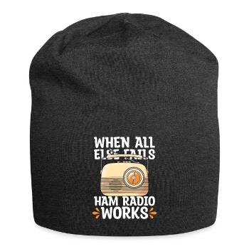 Radio amateur quand tout le reste échoue opérateur de tour radio - Bonnet en jersey - charbon - Devant