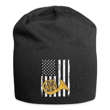 French horn musicians - Jersey Beanie - black - Front