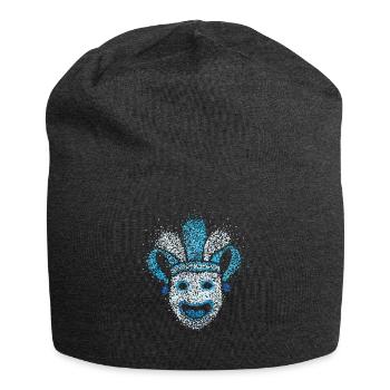 Karneval Fasching Maske Clown Jeck Karnevalist - Jersey-Beanie - Anthrazit - Vorne