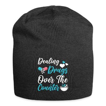 pharmacist medicine drugs pharmacist gift - Jersey Beanie - charcoal grey - Front