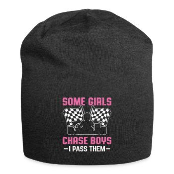 Motorcycle Motorcross Biker Riding Motorcyclists - Jersey Beanie - charcoal grey - Front