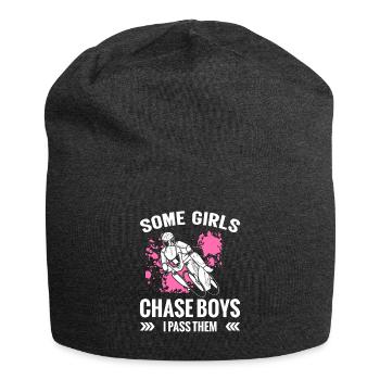 Biker Riding Motorcyclists Motorbike Motorcross - Jersey Beanie - charcoal grey - Front
