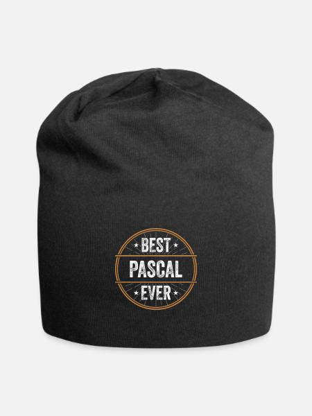 Best Pascal Ever Vorname Name Geschenk - Jersey-Beanie - Schwarz