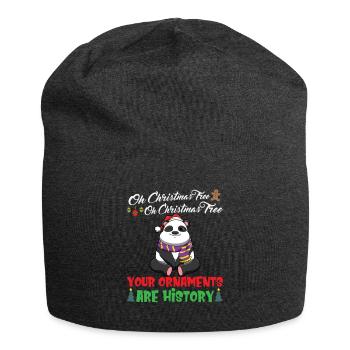 Oh Christmas Tree Your Ornaments Are History - Jersey Beanie - charcoal grey - Front