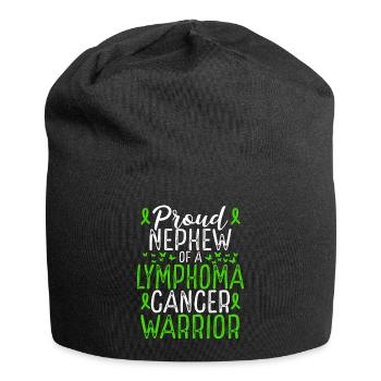 Lymphoma Cancer Awareness Movement Nephew Ribbon - Jersey-Beanie - Schwarz - Vorne