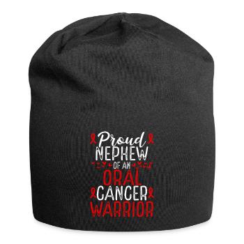 Oral Cancer Awareness Movement for Nephew Ribbon - Jersey-Beanie - Schwarz - Vorne