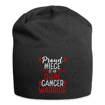 Oral Cancer Awareness Movement for Niece Ribbon - Jersey-Beanie - Schwarz - Vorne