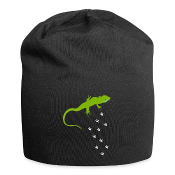 Lézards Herpétologie Reptiles Lézard Amour - Bonnet en jersey - noir - Devant