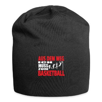 Basketball Geschenkidee Sport Design - Jersey-Beanie - Schwarz - Vorne