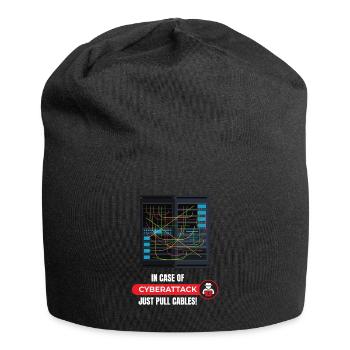 In Case Of Cyberattack Informatiker - Jersey-Beanie - Schwarz - Vorne