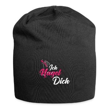 Ich Nagel Dich Nageldesignerin - Jersey-Beanie - Schwarz - Vorne