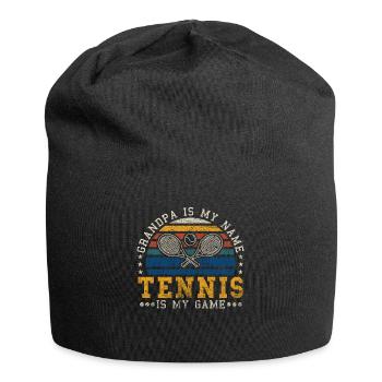 Tennis Grandpa Retro Sunset Joueur de tennis - Bonnet en jersey - noir - Devant