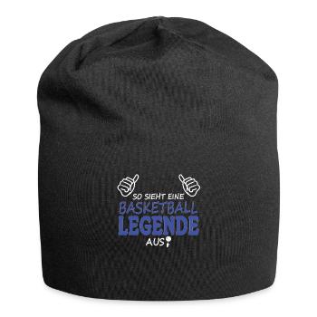 Basketball Geschenkidee Sport Design - Jersey-Beanie - Schwarz - Vorne