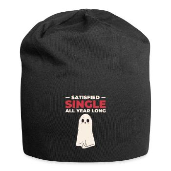 Single Zufriedener Beziehungsstatus Solo Single - Jersey-Beanie - Schwarz - Vorne