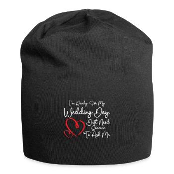 Anniversaire de mariage Typographie Couple Citations drôles - Bonnet en jersey - noir - Devant