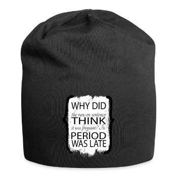 animal book keeper gift birthday present - Jersey-Beanie - Schwarz - Vorne
