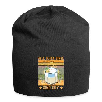 Alle Guten Dinge Sind Dry Lustiges Gin Wortspiel - Jersey-Beanie - Schwarz - Vorne