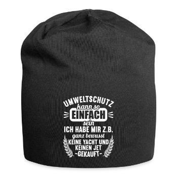 Anti Umweltschutz Parodie Umweltschutz - Jersey-Beanie - Schwarz - Vorne