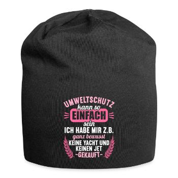 Anti Umweltschutz Parodie Umweltschutz - Jersey-Beanie - Schwarz - Vorne