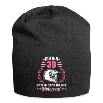 Ich bin 30 bitte helfen auf Motorrad 30 Geburtstag - Jersey-Beanie - Schwarz - Vorne