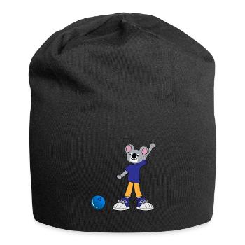 Koala spielt Bowling - Jersey-Beanie - Schwarz - Vorne
