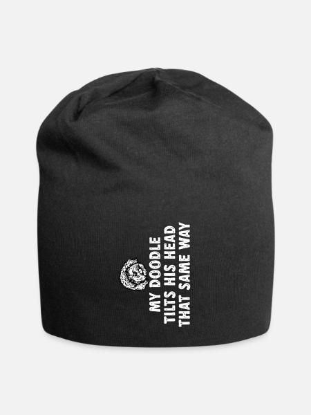 Goldendoodle Doodle Hund - Jersey-Beanie - Schwarz