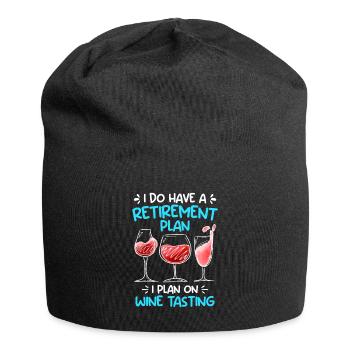 Buveur de vin Retraité Retraite - Bonnet en jersey - noir - Devant