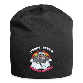 Racoon Love Peace Metal Music Heavy Rock - Bonnet en jersey - noir - Devant
