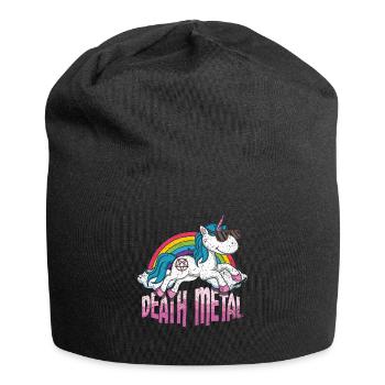 Rainbow Unicorn Love Metal Music Heavy Rocker - Bonnet en jersey - noir - Devant