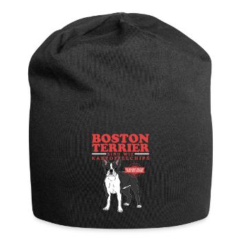 Boston Terrier Dogs | Cadeau du propriétaire de chien - Bonnet en jersey - noir - Devant