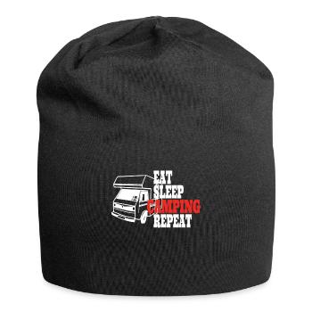 Camper Gift Idea Camping - Jersey Beanie - black - Front