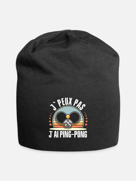 tennis de table - Bonnet en jersey - noir