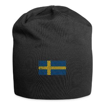 Swedish flag - Jersey Beanie - black - Front