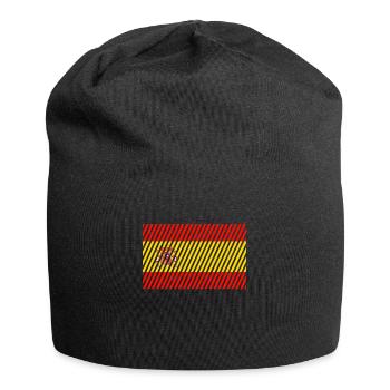 Spanien Flagge - Jersey-Beanie - Schwarz - Vorne