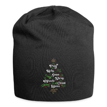 Christian Christmas Tree Family Church Jesus - Jersey Beanie - black - Front