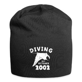 Taucher Geburtstag - Diving since October 2002 - Jersey-Beanie - Schwarz - Vorne