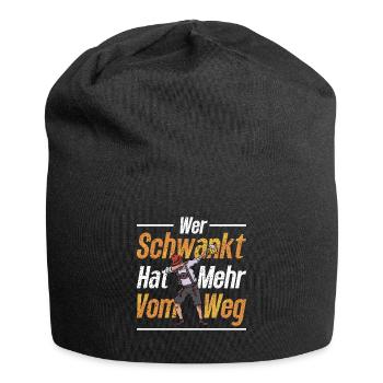 Wer schwankt hat mehr vom Weg Biertrinker - Jersey-Beanie - Schwarz - Vorne