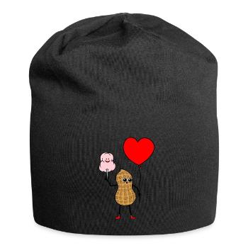Erdnuss Kinder Geburt Geburtstagsgeschenk Baby - Jersey-Beanie - Schwarz - Vorne