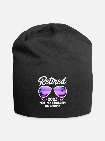 Rente 2023 Rentnerin Ruhestand Pension - Jersey-Beanie - Schwarz