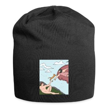 Kunstgeschichte Bildende Kunst Michelangelo Katze - Jersey-Beanie - Schwarz - Vorne