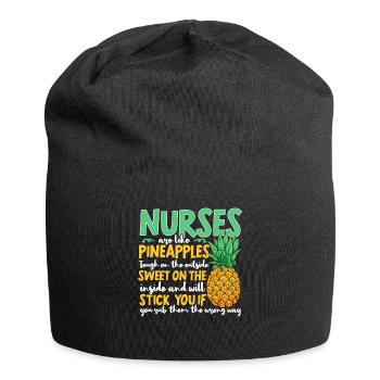 Krankenschwestern sind wie Ananas Krankenschwester - Jersey-Beanie - Schwarz - Vorne